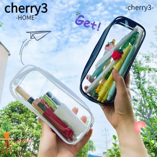 Cherry3 กระเป๋าดินสอ PVC ความจุขนาดใหญ่ สร้างสรรค์