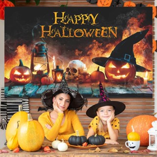 แบนเนอร์ผ้า ลายค้างคาว Happy Halloween สําหรับตกแต่งบ้านผีสิง