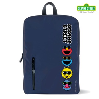 Bundanjai (หนังสือ) SST4-กระเป๋าเป้ : Sesame Street 4-Face Backpack-BP-A174F -Blue W12xH17x5.5 in