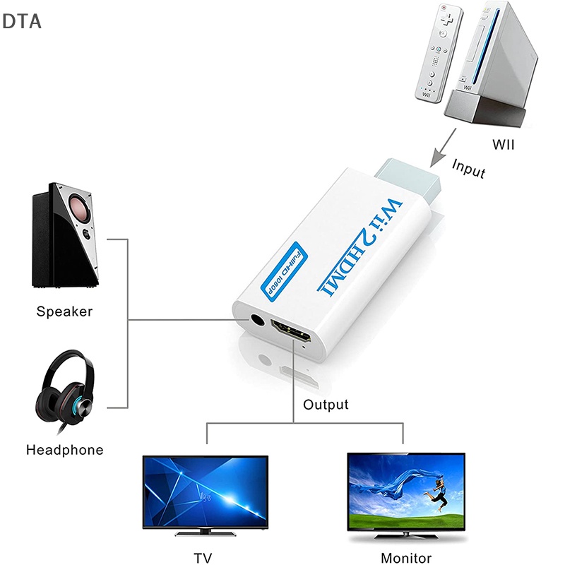 dta-อะแดปเตอร์แปลงเสียง-wii-เป็น-hdmi-2hdmi-full-hd-สําหรับ-pc-hdtv-dt-1-ชิ้น