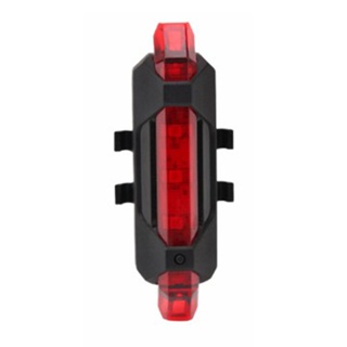 Bike Tail Light Bicycle Rechargeable Usb 5 Led Safety Rear Lamp Flashing