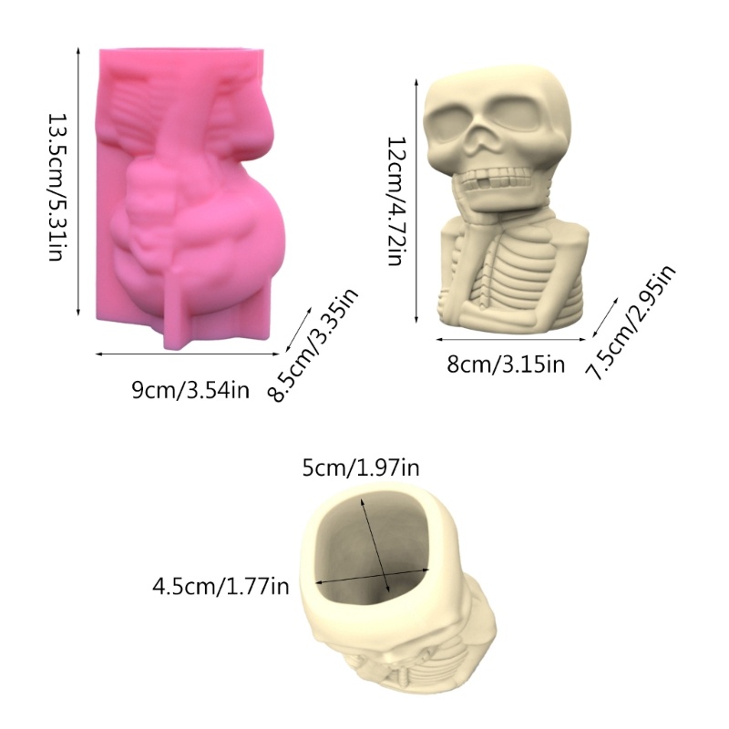 boom-แม่พิมพ์ซิลิโคน-รูปหัวกะโหลก-สําหรับทํากระถางต้นไม้-ปูนปลาสเตอร์-ดินเผา-ฮาโลวีน-diy