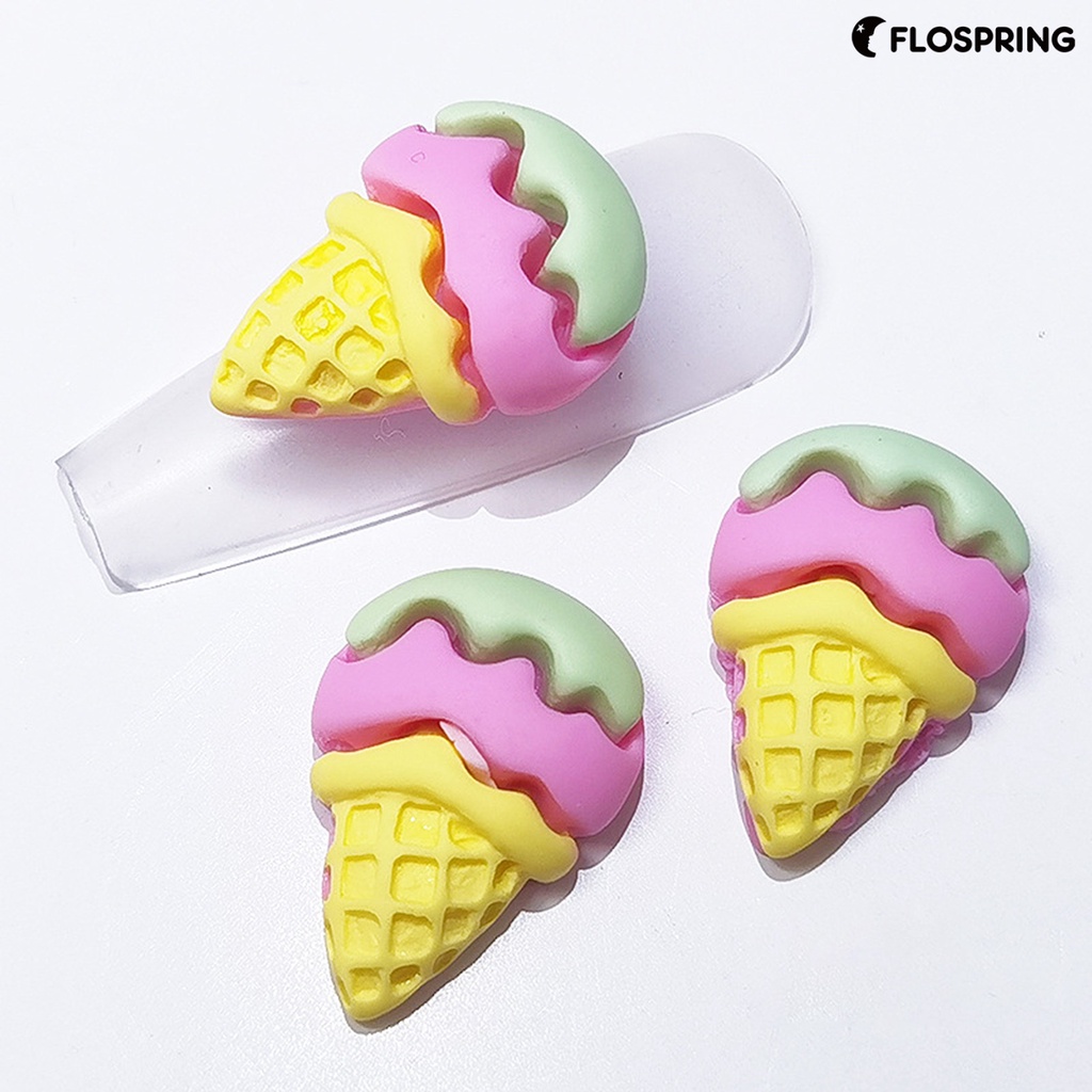 flospring-จี้รูปไอศกรีม-3d-ด้านหลังแบน-สําหรับตกแต่งเล็บ-20-ชิ้น