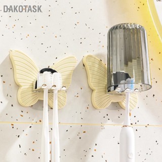 DAKOTASK ที่วางแปรงสีฟันแบบติดผนังห้องน้ำ Punch Free ที่วางแปรงสีฟันน้ำยาบ้วนปากชุดที่วางแปรงสีฟัน