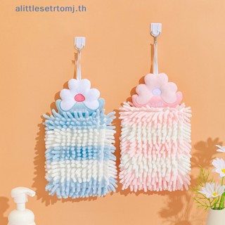 Alittlese Chenille ผ้าเช็ดหน้า ผ้าขนหนู ดูดซับน้ําได้ดี แห้งเร็ว ลายดอกไม้น่ารัก สําหรับเด็ก