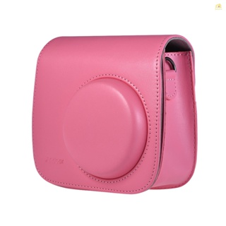 Banana_pie Andoer กระเป๋าใส่กล้อง หนัง PU พร้อมสายคล้อง สําหรับ Fujifilm Instax Mini 9 8 8+ 8s Flamingo Pink
