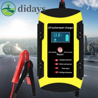 เครื่องชาร์จแบตเตอรี่รถยนต์ดิจิทัล 12V 6A ป้องกันแรงดันไฟฟ้าเกิน [Didays.th]