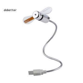 &lt;Dobetter&gt; พัดลมระบายความร้อนนีออน LED พลังงาน USB ขนาดเล็ก หน้าจอแบบเรียลไทม์ สร้างสรรค์ แฟชั่นฤดูร้อน