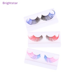 Brightstar ใหม่ ขนตาปลอม หลากสีสัน ใช้ซ้ําได้ สําหรับปาร์ตี้ฮาโลวีน 1 คู่