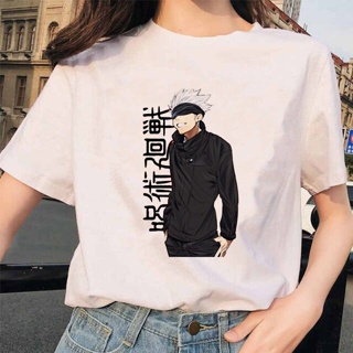 Japanese Anime Gojo Satoru Mens and Womens T-shirt Jujutsu Kaisen Shirt Kawaii Yuji Itadori Graphic T-shirt Women_03