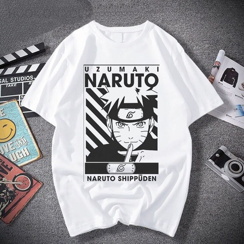 เสื้อยืดแขนสั้นอะนิเมะ-naruto-sasuke-การ์ตูนสบายๆ-cool-street-top-ilaku-ramen-akatsuki-manga-พิมพ์รอบคอสั้นแขนเสื้อยืดs