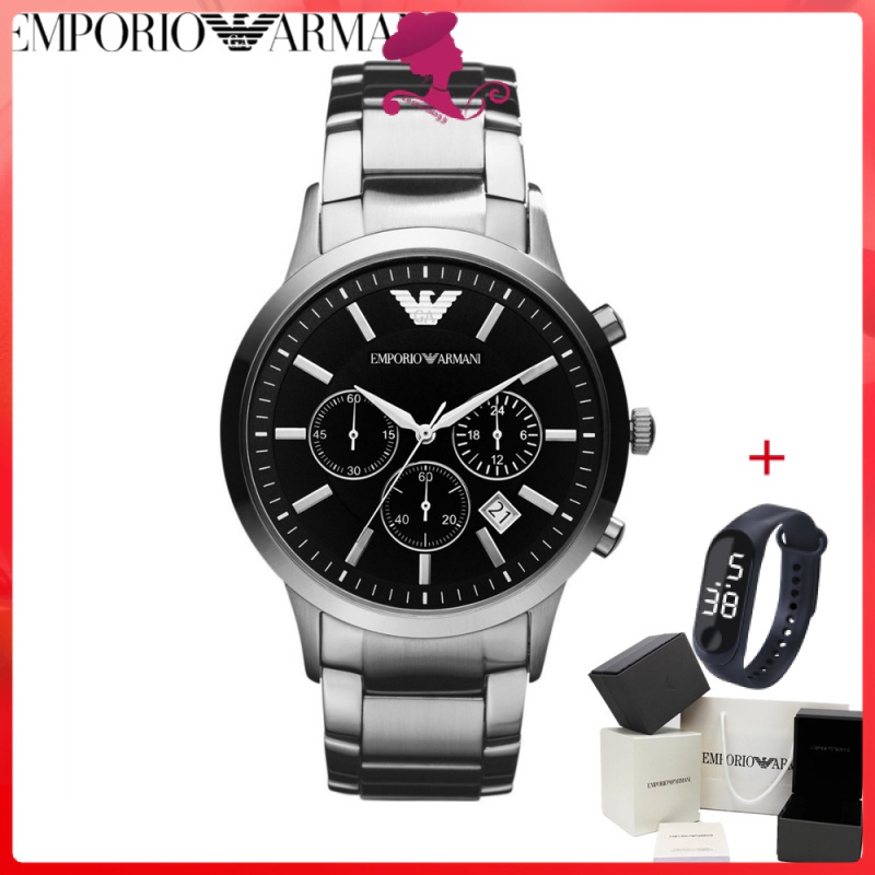 emporio-armani-watch-ar2434-นาฬิกาผู้ชาย-คลาสสิกแฟชั่นมัลติฟังก์ชั่โครโนกราฟธุรกิจนาฬิกาข้อมือ