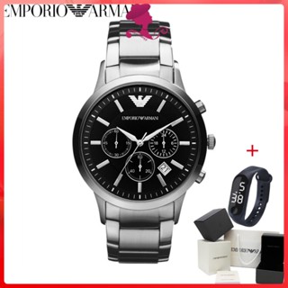 emporio armani watch  AR2434 นาฬิกาผู้ชาย คลาสสิกแฟชั่นมัลติฟังก์ชั่โครโนกราฟธุรกิจนาฬิกาข้อมือ