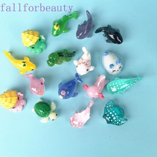 Fallforbeauty โมเดลปลาฉลามขนาดเล็กสําหรับตกแต่งสวน 10 ชิ้น