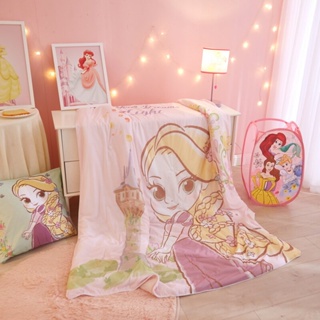 ผ้าห่ม blanket แบบบาง ลายการ์ตูนเจ้าหญิงนางเงือกน่ารัก สีชมพู เหมาะกับฤดูร้อน สําหรับเด็ก