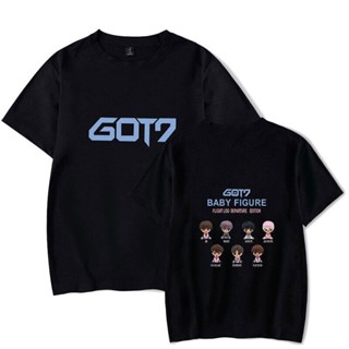 POPULAR QZHip Hop Got7 Kpop Baby Figure Tshirts Cartoon Print Men Women T Shirts Tee Tshirt หลวม