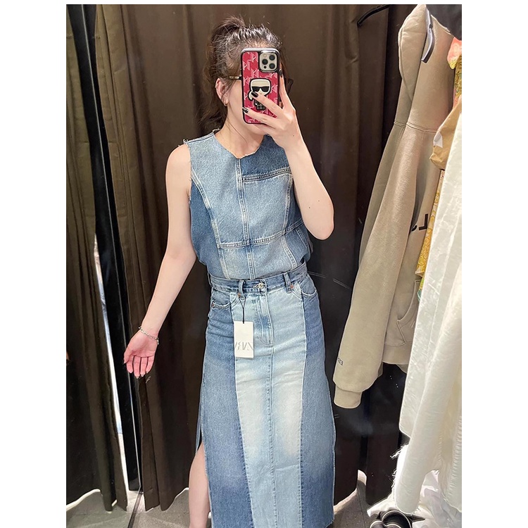 zara-23-เสื้อแจ็กเก็ตยีน-สไตล์ใหม่-ฤดูร้อน-ชุดเดรส-เสื้อกั๊ก6688003-6688006-4365071