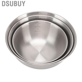 Dsubuy 3pcs Salad Serving Bowls 304  Grade Stainless Steel Stackable Mixing