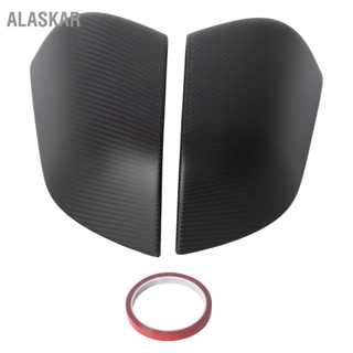 ALASKAR ฝาครอบกระจกมองหลัง 2 ชิ้น Add-On Matte Carbon Fiber Cap สำหรับ Tesla รุ่น 3 2018-2021