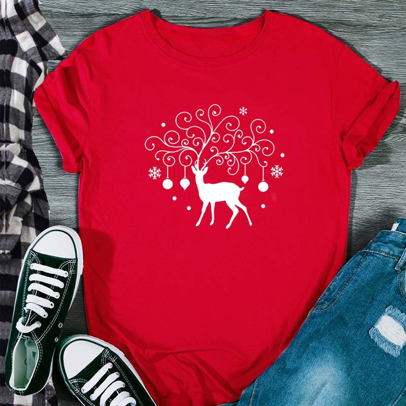 reindeer-cute-christmas-harajuku-printing-graphic-tees-cute-cartoon-graphic-t-shirt-women-cotton-short-sleeve-tee-tops