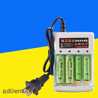 Adven ที่ชาร์จแบตเตอรี่ 1.2v 250ma 4 ช่อง สําหรับ Aa Aaa Ni-cd ชาร์จได้