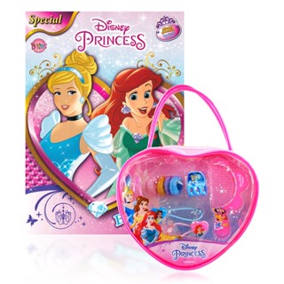 Bundanjai (หนังสือเด็ก) Disney Princess Special : So Beautiful +เซ็ตเครื่องประดับผมในกระเป๋าหัวใจ