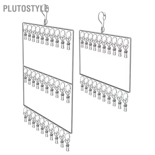 PLUTOSTYLE ราวตากผ้าสแตนเลสราวตากผ้าหลายชั้นบ้านหอพักระเบียง Windproof Rack