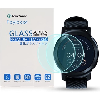 Poyiccot ฟิล์มกันรอยหน้าจอ 9H สําหรับ Motorola Moto Watch 100 Moto Watch 100 Smartwatch 42 มม. Moto Watch 100