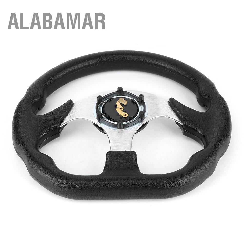 alabamar-320mm-12-5in-racing-car-driftingพวงมาลัยพร้อมปุ่มแตรสีดำเงา-universal