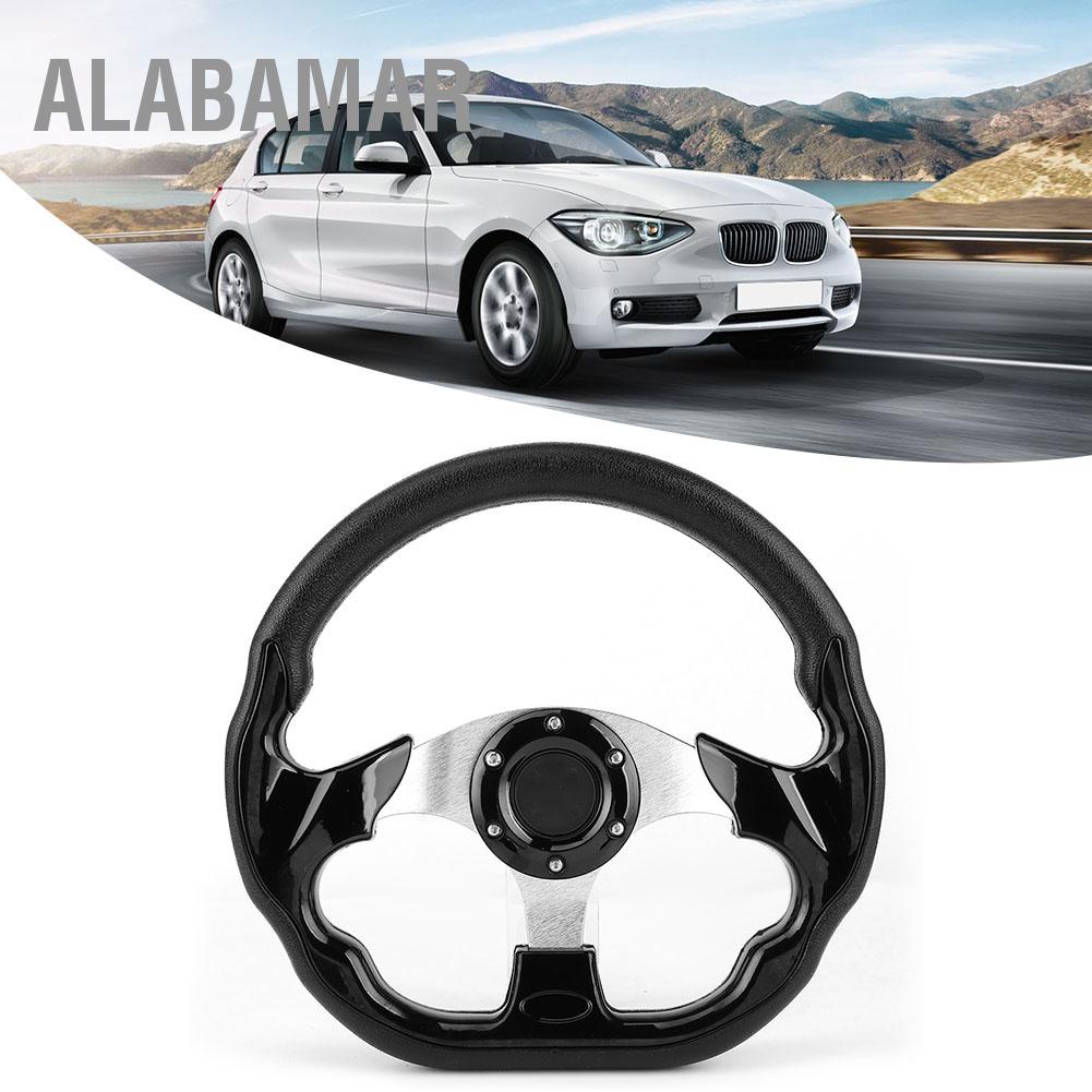 alabamar-320mm-12-5in-racing-car-driftingพวงมาลัยพร้อมปุ่มแตรสีดำเงา-universal