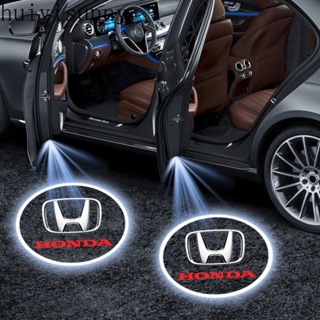 Hys โคมไฟโปรเจคเตอร์ Led โลโก้ Welcome Light อุปกรณ์เสริม สําหรับ Honda City Jazz Civic CRV Jazz Fit Accord HRV 2 ชิ้น