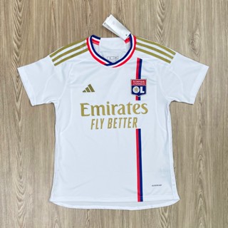 เสื้อบอล ทีม Lyonnais ปี 2023/2024 เนื้อผ้าโพลีเอสเตอร์ เกรดแฟนบอล AAA