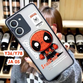 เคสโทรศัพท์ ขอบสีผิวด้าน Y27 4G/Y27 5G/V29 สำหรับ VIVO Y36 5G/ Y78 เคสกันกล้อง เคสกันกระแทก พร้อมส่ง เคสขอบนิ่ม JA