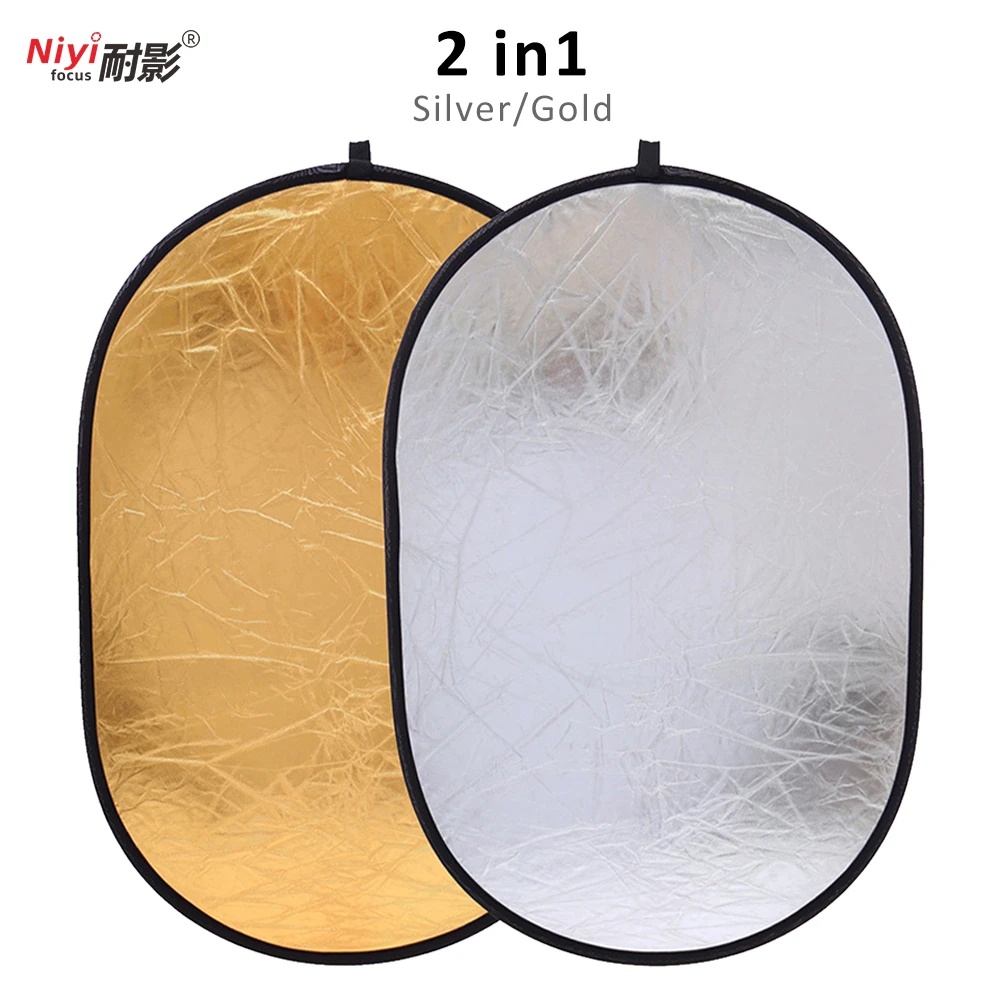 2 in 1 Reflector 30 ซม.60 ซม.80 ซม.110 ซม.Silver Gold White Light ...