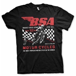 เสื้อยืด พิมพ์ลายจรวด Bsa Motorcycles Rocket Gold Star แฟชั่นฤดูร้อน สําหรับผู้ชายSize S-5XL