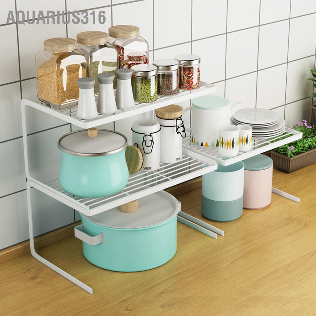 aquarius316-ชั้นวางจาน-ที่คว่ำจาน-สีขาว-เหล็กคาร์บอน-ทนทาน-วางซ้อนกันได้-ชั้นเก็บของในครัวอเนกประสงค์