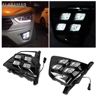 ALABAMAR รถ 12V LED ไฟวิ่งกลางวัน DRL เหมาะสำหรับ Hyundai IX25 Creta 14-15