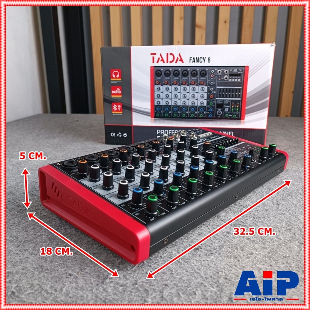 tada-fancy-8-mixer-สีแดง-มิกเซอร์-tada-fancy-8-มิกเซอร์อนาล็อกขนาดเล็ก-usb-บลูทูธ-พร้อมช่อง-line-จำนวน-6-ช่อง-เอไอ-ไพศาล