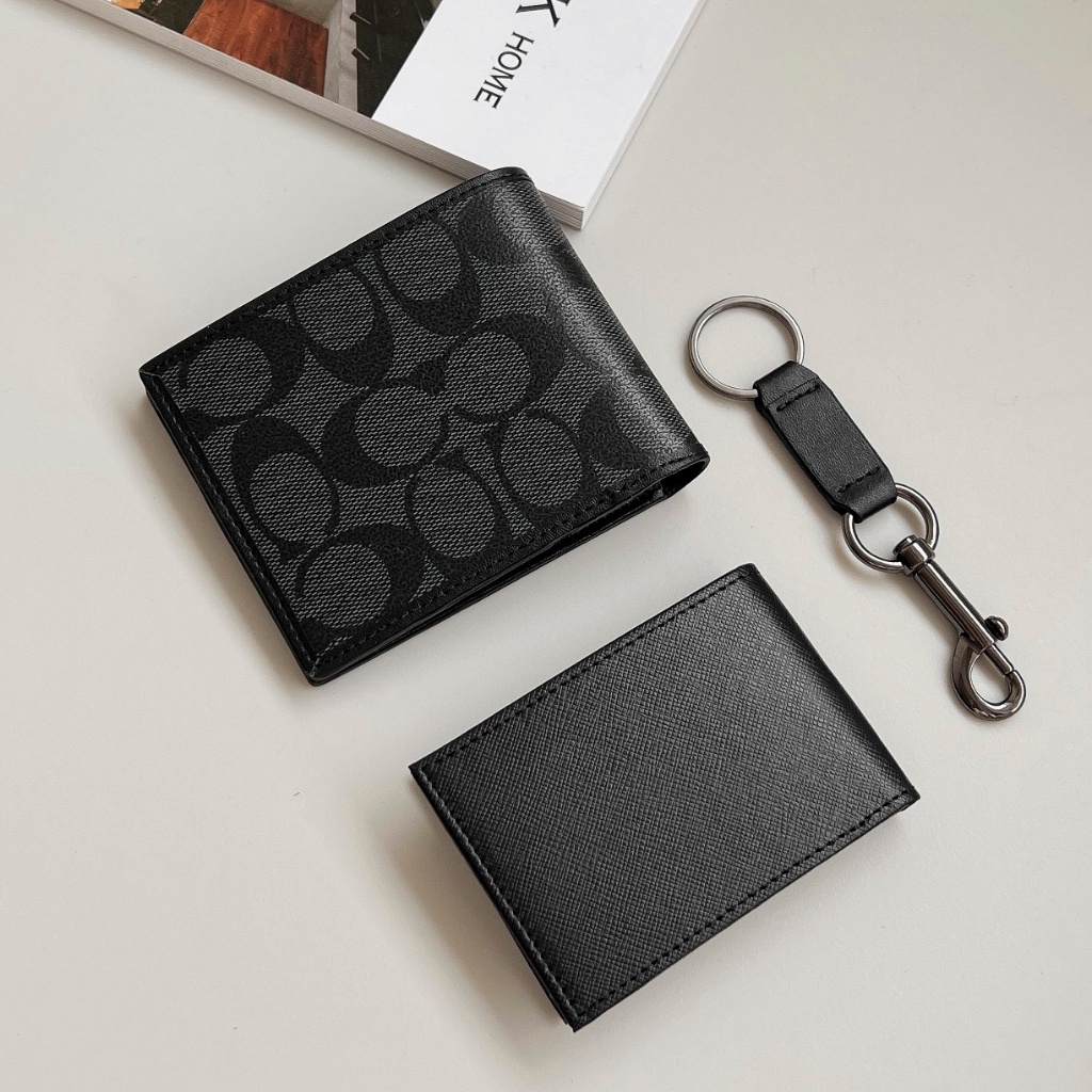 hertiage-compact-id-wallet-f74736-กระเป๋าสตางค์ผู้ชายใบสั้น-แท้-coac-h-กะทัดรัด-กระเป๋าสตางค์สองพับ