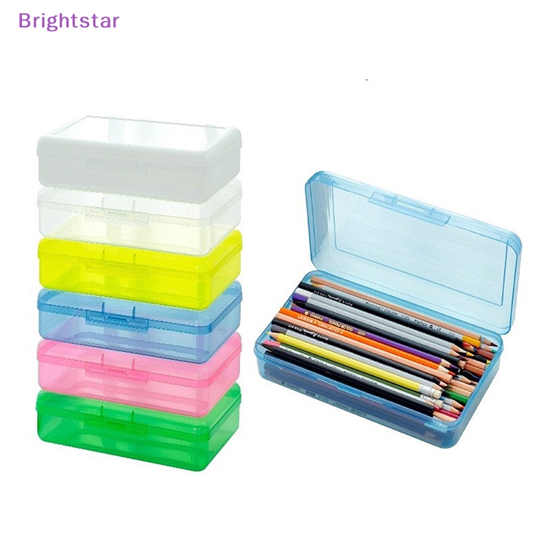 brightstar-กล่องดินสอ-พลาสติกแข็ง-แบบใส-สําหรับใส่ดินสอ-ปากกา-ดินสอ-สเก็ตช์ภาพ-จัดระเบียบ-อุปกรณ์สํานักงาน-ใหม่