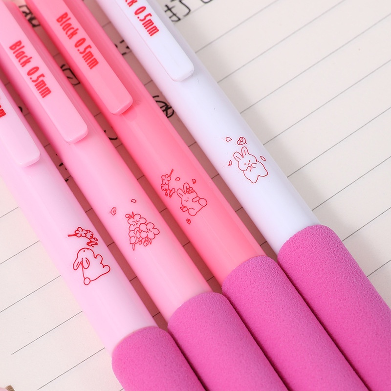 ปากกาเจลซากุระ-สีชมพู-0-5-มม-หัว-st-แบบกดแห้งเร็ว-อุปกรณ์เครื่องเขียนนักเรียน-โรงเรียน-สํานักงาน