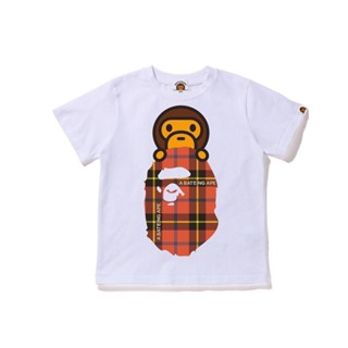ขายดี เสื้อยืดคอกลม แขนสั้น ผ้าฝ้ายแท้ พิมพ์ลายการ์ตูนลิง ลายสก๊อต ทรงหลวม แนวสตรีท แฟชั่นฤดูร้อน สําหรับผู้ชาย และผู้หญิง