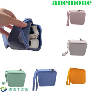 Anemone กระเป๋าใส่เหรียญ ซิลิโคน ทรงสี่เหลี่ยม ขนาดเล็ก สีพื้น สร้างสรรค์ INS ลิปสติก กระเป๋าเครื่องสําอาง แบบพกพา ของขวัญ