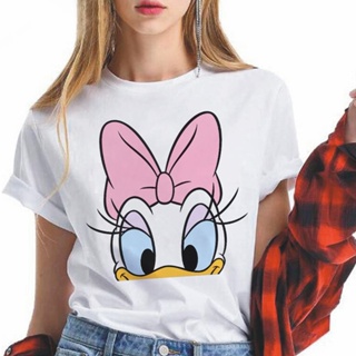 เสื้อยืดผ้าฝ้ายพิมพ์ลาย เสื้อยืด พิมพ์ลาย Disneyland Paris 30 Anniversary Daisy Duck Young Movies 2022 สไตล์ปารีส สเปน ส
