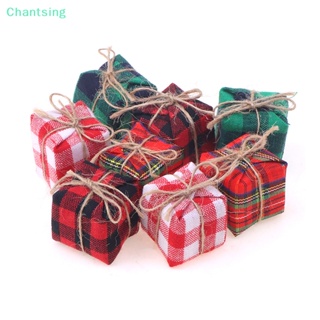 &lt;Chantsing&gt; ใหม่ กล่องของขวัญ ผ้าฝ้าย ผ้าลินิน สเกล 1/12 สําหรับตกแต่งบ้านตุ๊กตา 2 4 ชิ้น
