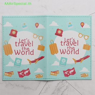 Aaairspecial ใหม่ กระเป๋าหนังใส่หนังสือเดินทาง พิมพ์ลายน่ารัก 3D สําหรับผู้ชาย