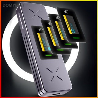 ❤ Domybest เคส M.2 NVMe SATA SSD พร้อมหน้าจอแสดงผล OLED USB3.2 Gen2 สําหรับเดสก์ท็อป Lap -au