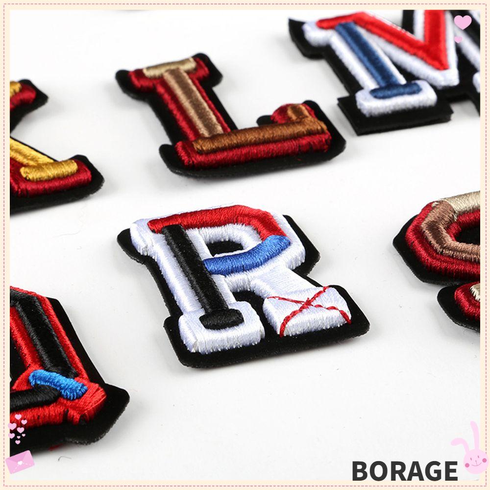 borage-แผ่นแพทช์รีดติดเสื้อผ้า-ปักลายตัวอักษร-คละแบบ-สําหรับตกแต่งเสื้อผ้า-หมวก
