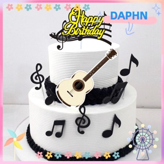 Daphs ท็อปเปอร์เค้ก คัพเค้ก รูปตัวโน้ตดนตรีตลก สร้างสรรค์ สําหรับตกแต่งเค้กวันเกิด งานแต่งงาน ปาร์ตี้ 4 8 ชิ้น