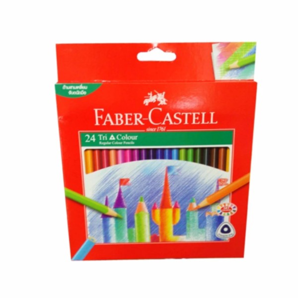 เฟเบอร์-คาสเทลล์-สามเหลี่ยมยาว-24สี-tri-colour-faber-castell-24-colour